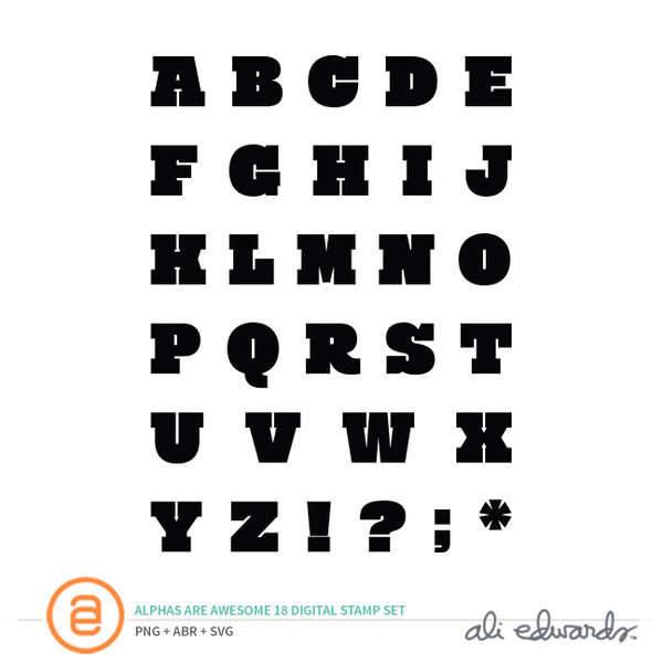 Alphas Are Awesome #18 Digital Stamp Set, 1 of 1