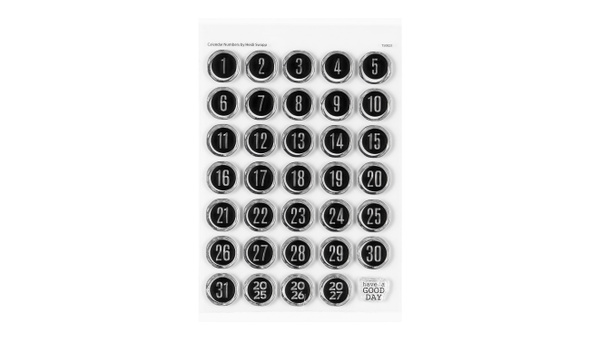 Stamp Set : 4×6 Calendar Numbers, 1 of 2