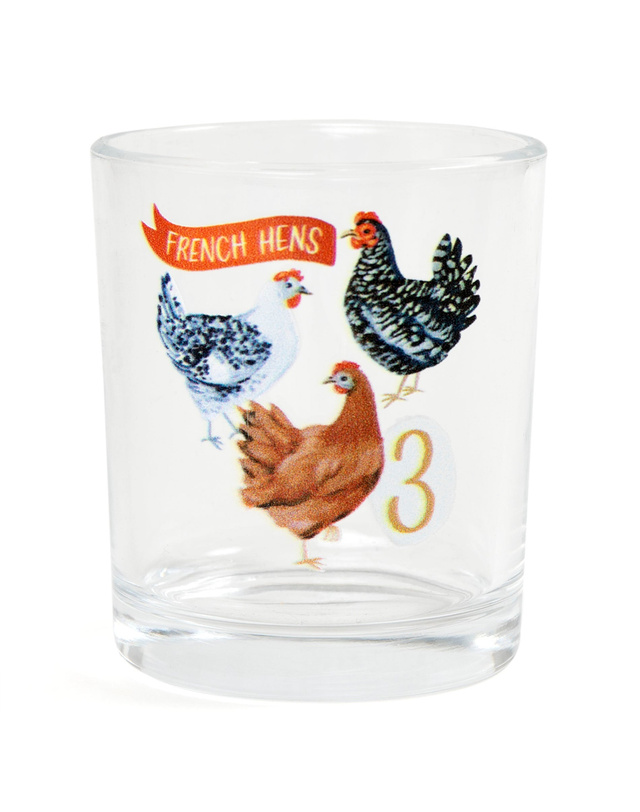 Three French Hens 7.5oz Short Juice Glass, 3 of 3