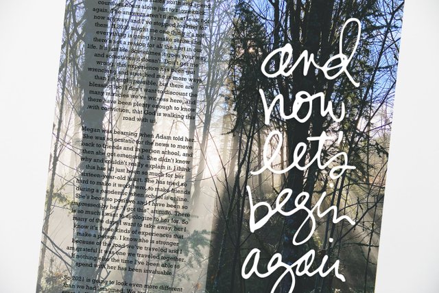 Begin Again, 2 of 2