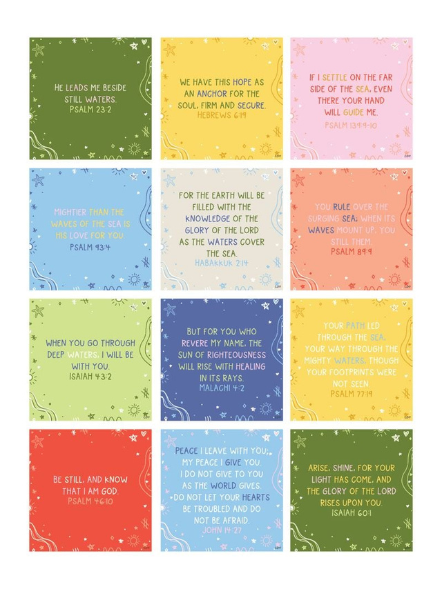 Verses for the Beach – Bible Verse Card Set + Display Stand, 8 of 8