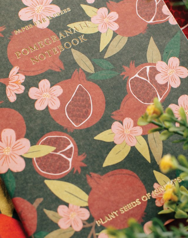 Seeds Of Kindness Pomegranate Plant Stitched Notebook, 2 of 5