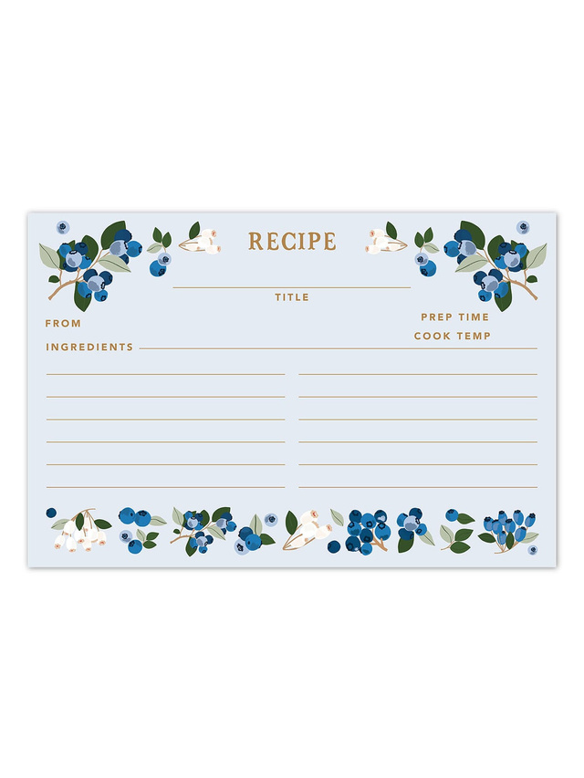 Blueberry Field Recipe Cards, 1 of 2
