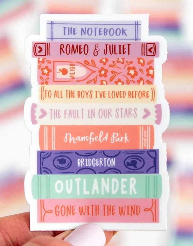 Romance Novels Decal Sticker, 2 of 2
