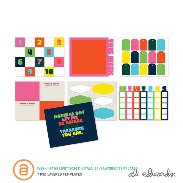Week In The Life™ 2026 10×8 Layered Templates, 1 of 1