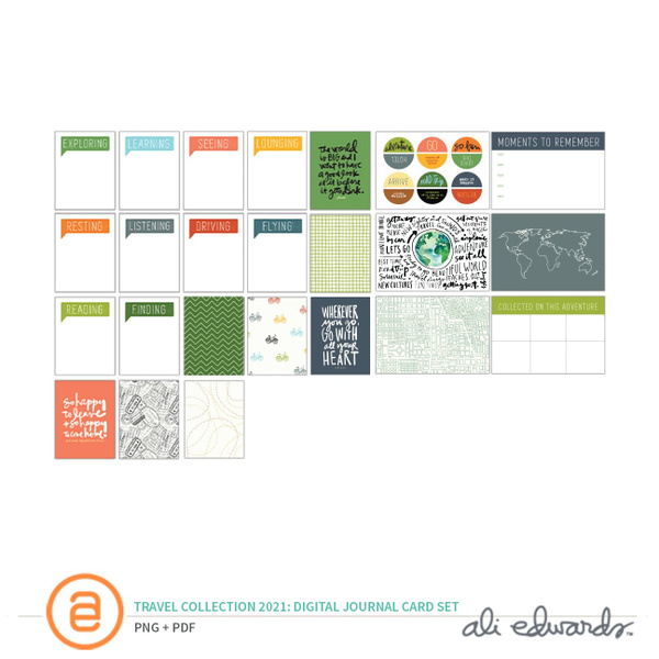 Travel Collection 2021 Digital Main Kit Journal Card Set, 1 of 1