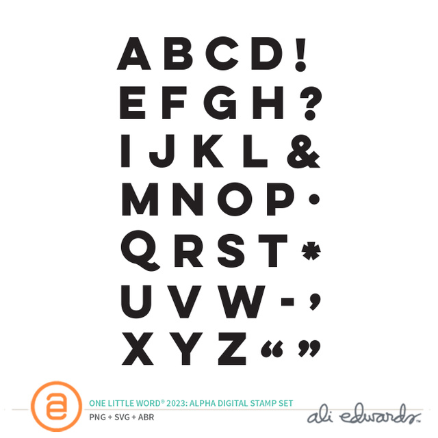 One Little Word® 2023 Alpha Digital Stamp Set, 1 of 1