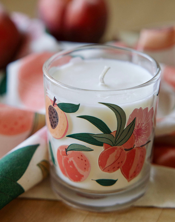 Peach Blossom Scented Soy Hand-Poured Candle, 1 of 5
