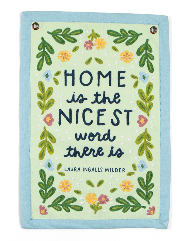 Home Little House on the Prairie Embroidered Canvas Banner, 3 of 4