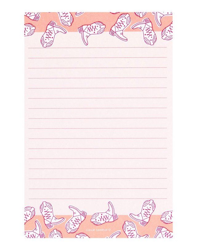 Western Cowgirl Boots Notepad, 1 of 3