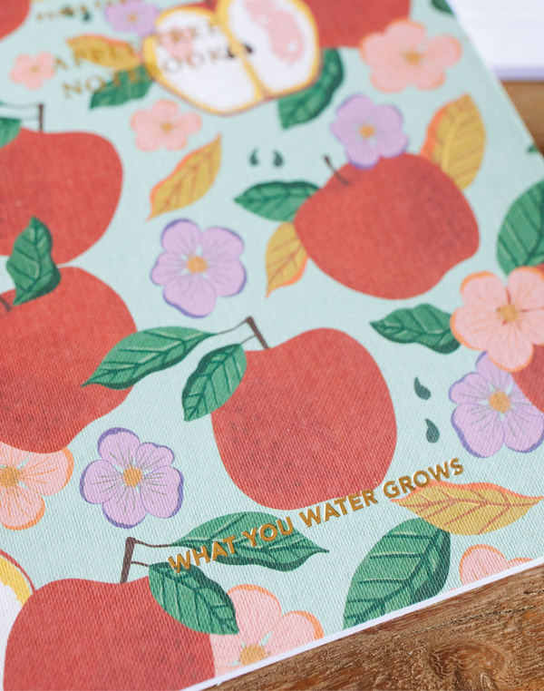 What you Water Grows Apple Tree Stitched Notebook, 4 of 4