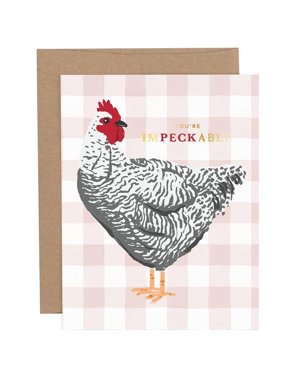 You're Impeckable Chicken Greeting Card, 1 of 4