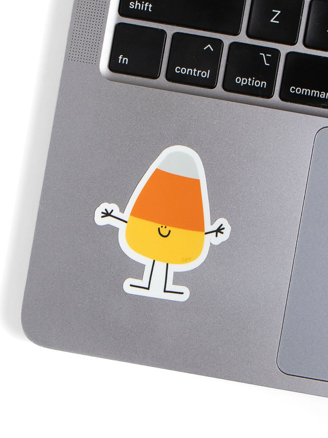 Candy Corn Friend Halloween Decal Sticker, 2 of 2