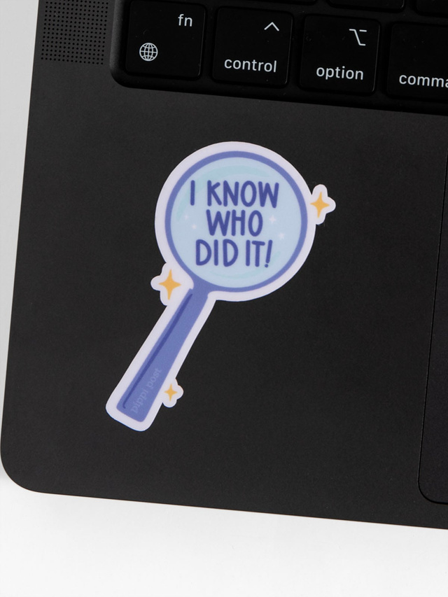 I Know Who Did It Mystery Reader Decal Sticker, 3 of 3