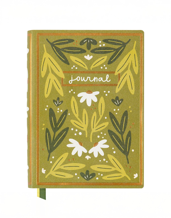 Green Floral 5×7 Lined Softcover Book Journal, 4 of 6