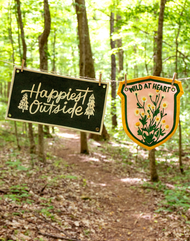 Wild At Heart Embroidered Canvas Banner, 3 of 6