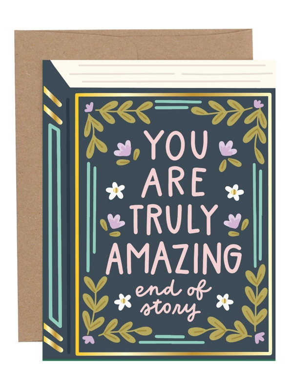 You Are Truly Amazing Book Greeting Card, 1 of 1