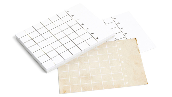 Calendar Notepad - 3×4 White & Aged, 2 of 3