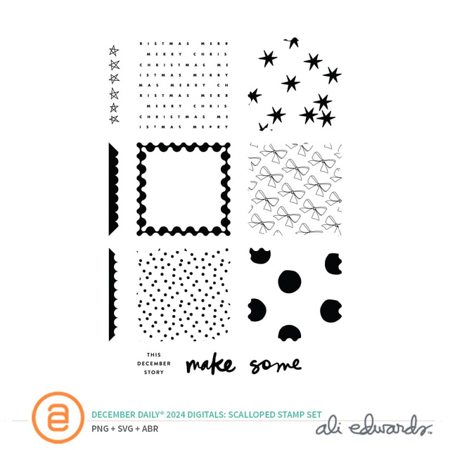 December Daily® 2024 Digital 6×8 Scalloped Stamp Set, 1 of 1