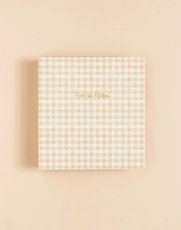 Beige Gingham Large Recipe Binder, 6 of 7