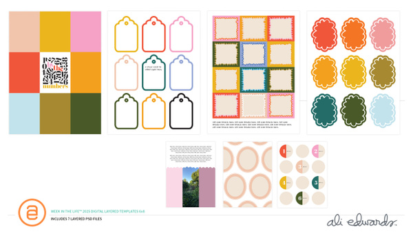 Week In The Life™ 2025 6×8 Layered Templates, 1 of 1