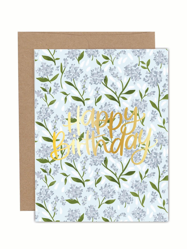 Happy Birthday Hydrangeas Greeting Card, 1 of 1