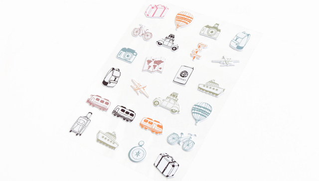 Travel Transportation Puffy Sticker Sheet, 2 of 2