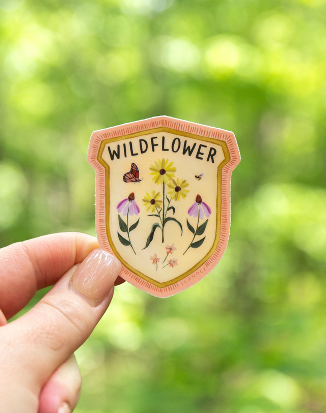 Wildflower Badge Decal Sticker, 1 of 5
