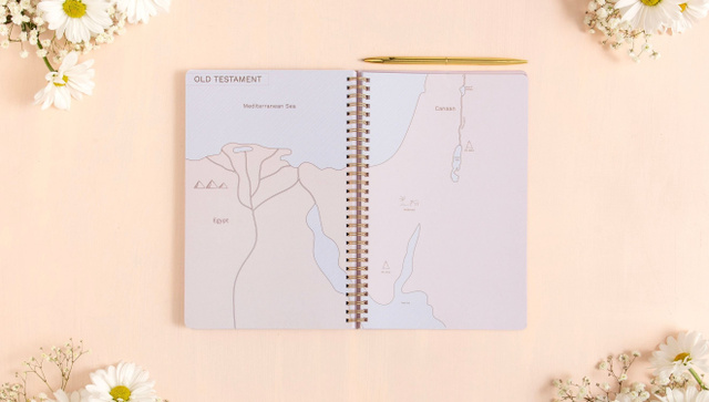 Notebook - Lilac with Maps, 6 of 8