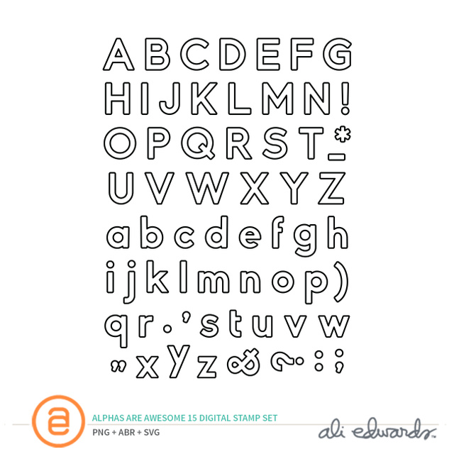 Alphas Are Awesome #15 Digital Stamp Set, 1 of 1