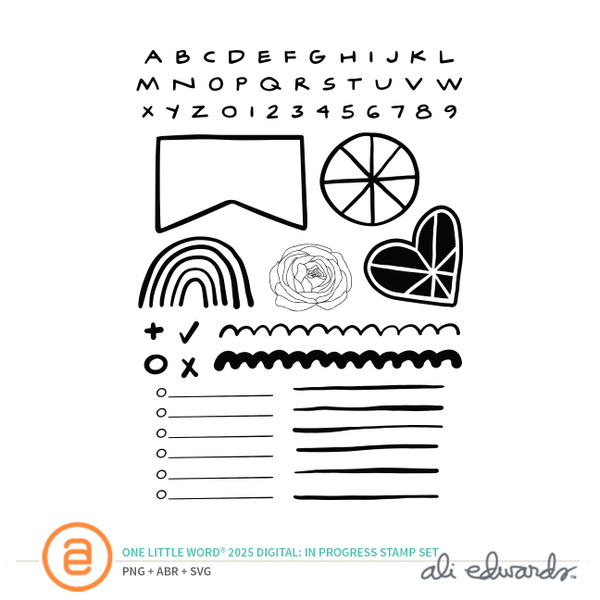 One Little Word® 2025 In Progress Digital Stamp Set, 1 of 1