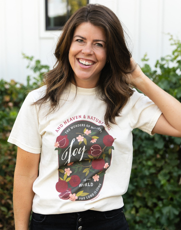 Pomegranate Faith Tee - Ivory, 1 of 3
