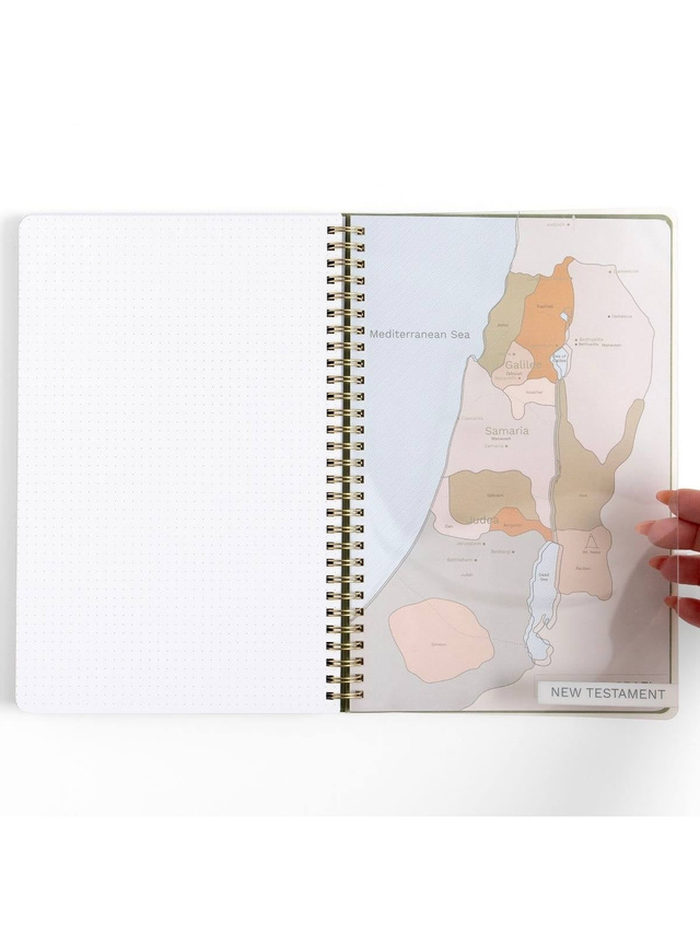 Notebook - Olive with Maps, 7 of 9