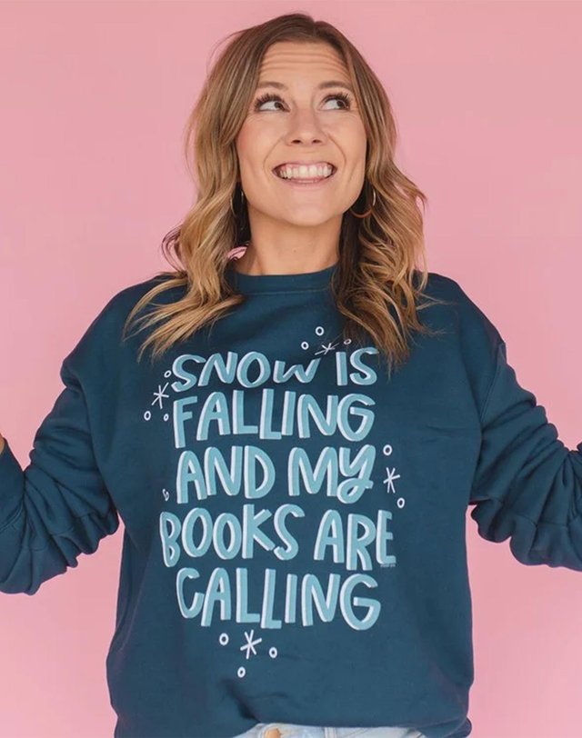 Snow is Falling Sweatshirt - True Navy, 1 of 4