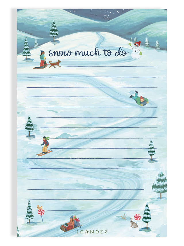 Snow Much To Do Winter Slopes 4×6 Notepad, 1 of 2