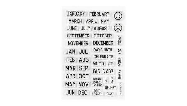 Stamp Set : 4×6 Calendar Months, 1 of 2