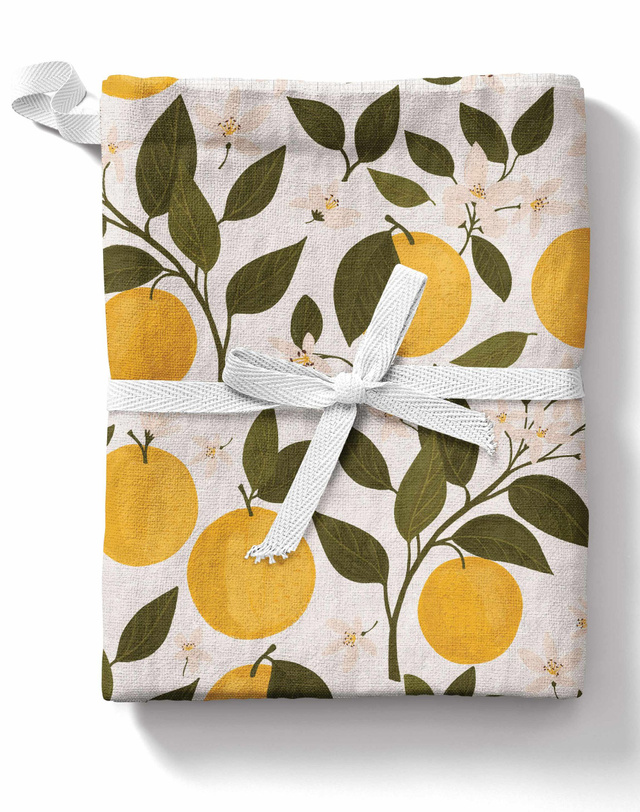 Orange Orchard Tea Towel, 1 of 5