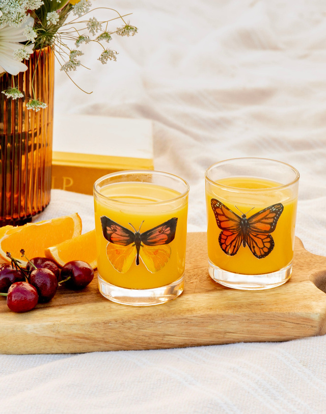 California Dogface Butterfly Short Juice Glass, 2 of 4