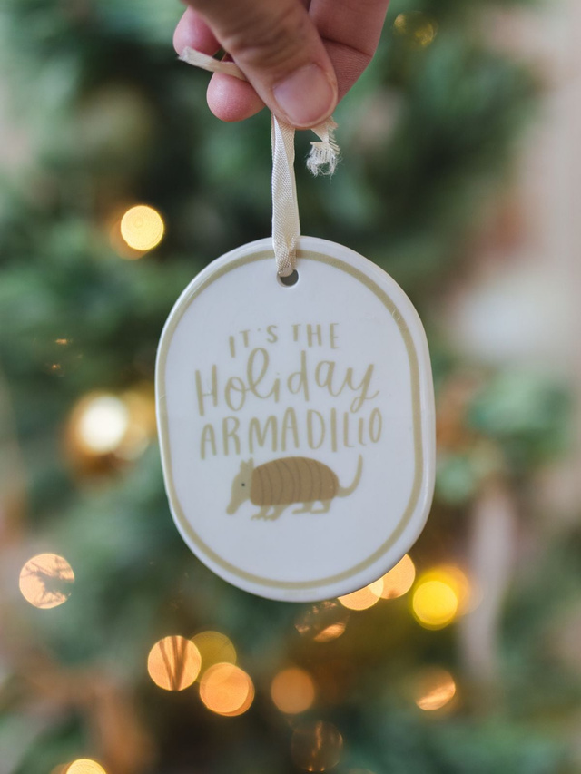 Holiday Armadillo Christmas Ornament, 2 of 4