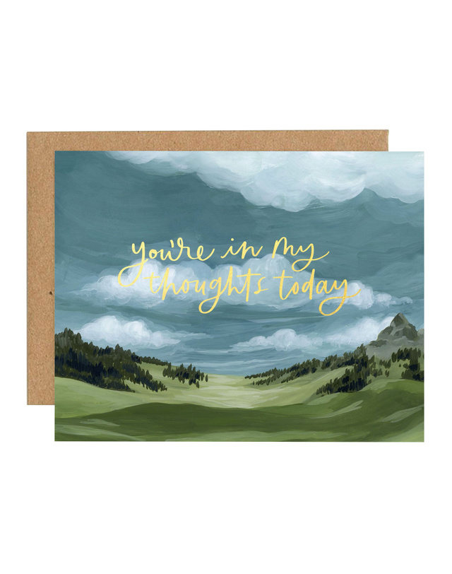 In My Thoughts Mountain Greeting Card, 1 of 1