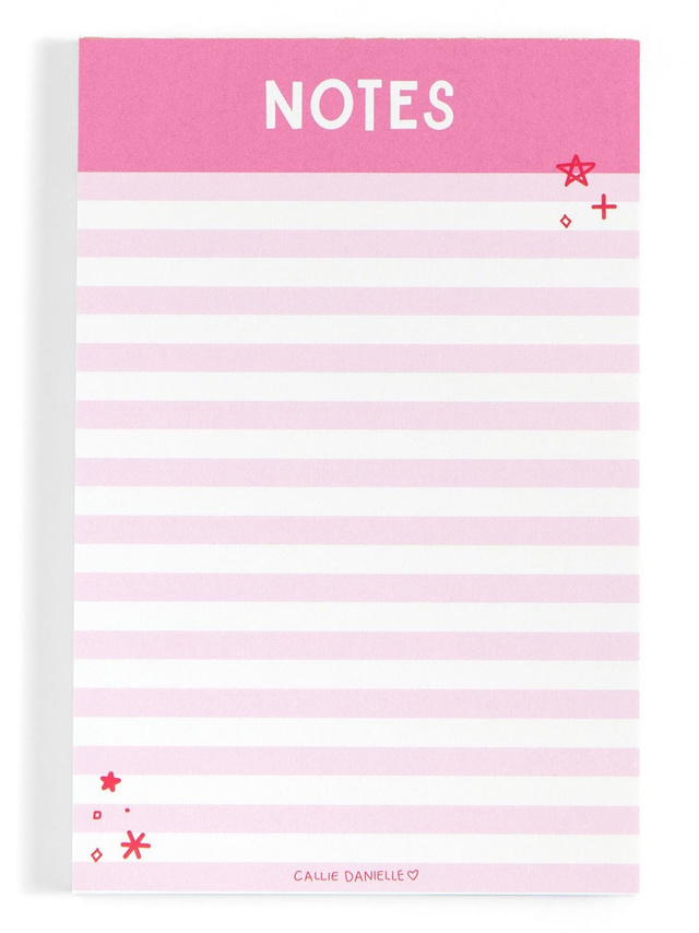 Pink Striped 4×6 Notepad, 1 of 1