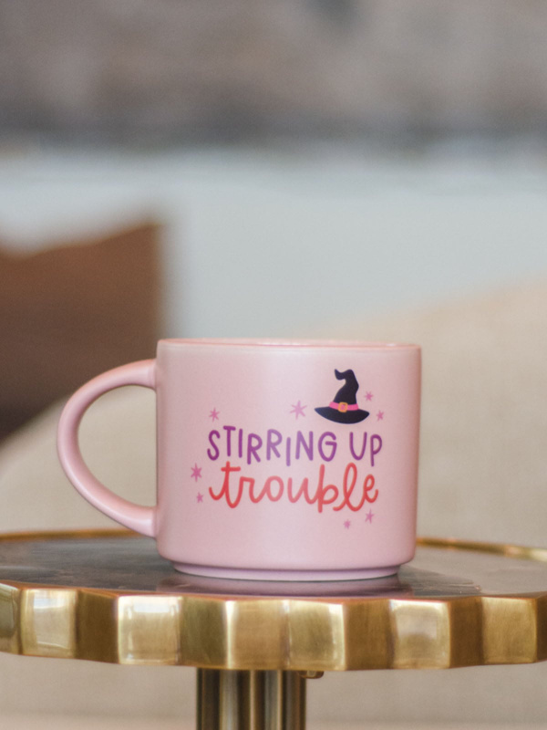 Stirring Up Trouble Halloween Witch Large Ceramic Coffee Mug, 3 of 5