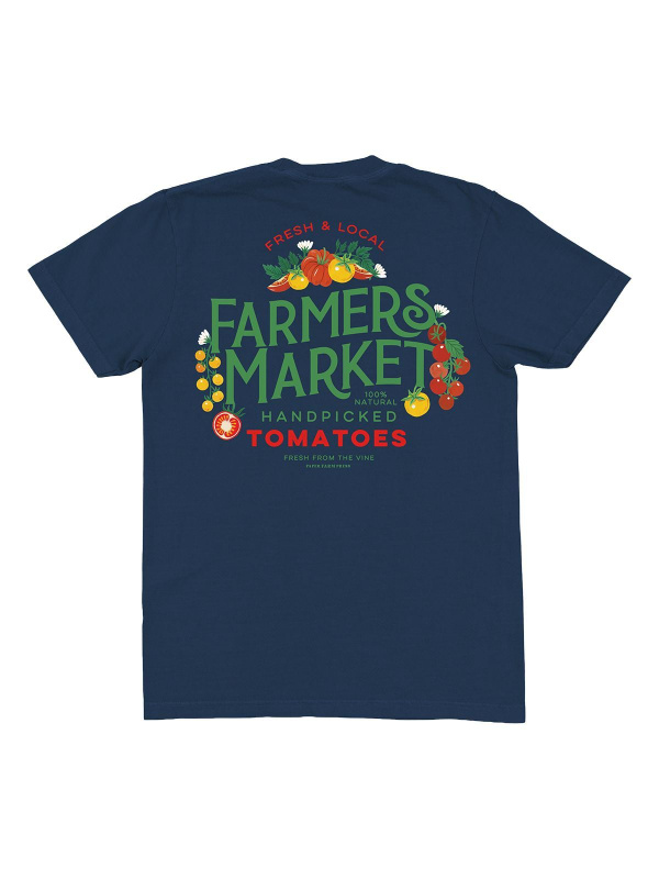 Tomato Vine Farmers Market Tee - True Navy, 6 of 7