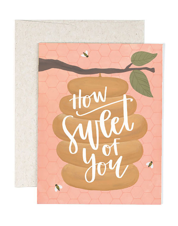 How Sweet Beehive Greeting Card, 1 of 1