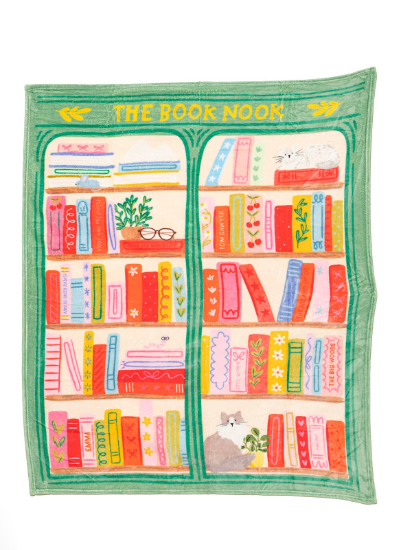 The Book Nook Reading Lover Fleece Throw Blanket, 8 of 8