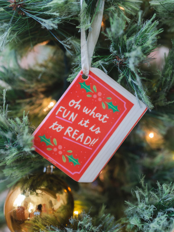 Oh What Fun It Is To Read Christmas Book Ornament, 1 of 3