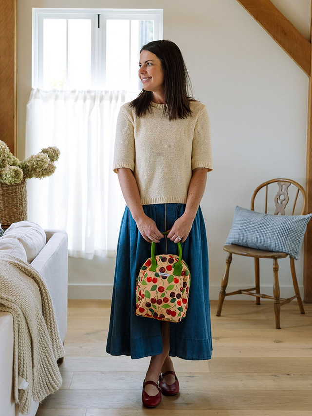 Cherry Grove Reusable Canvas Lunch Tote Bag, 8 of 8