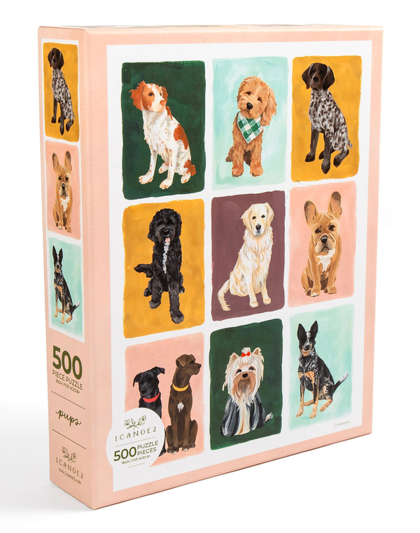 Furry Friends Dogs Grid - 500 Piece Jigsaw Puzzle, 1 of 7