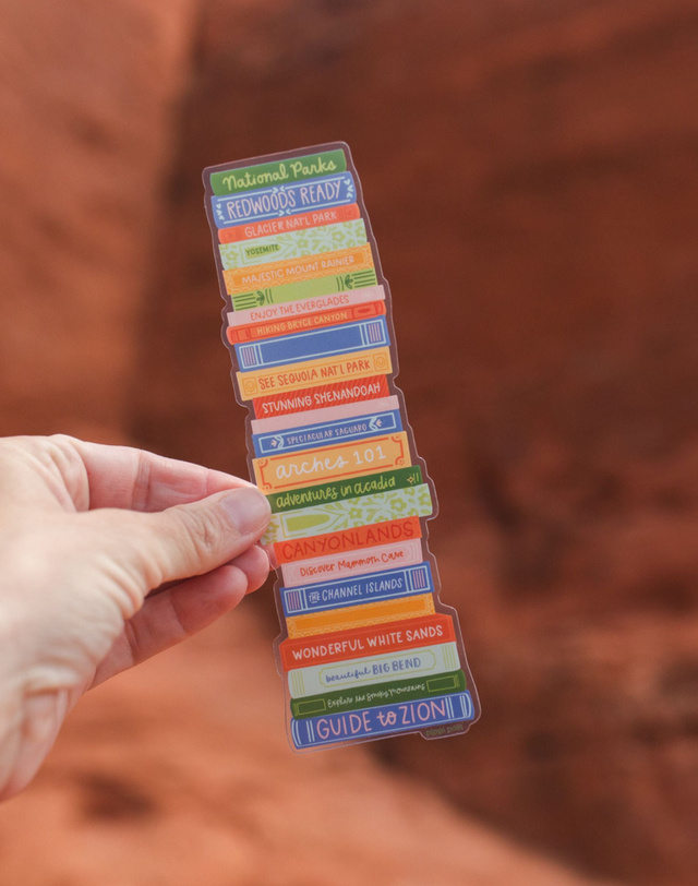 National Parks Book Stack Transparent Bookmark, 1 of 6
