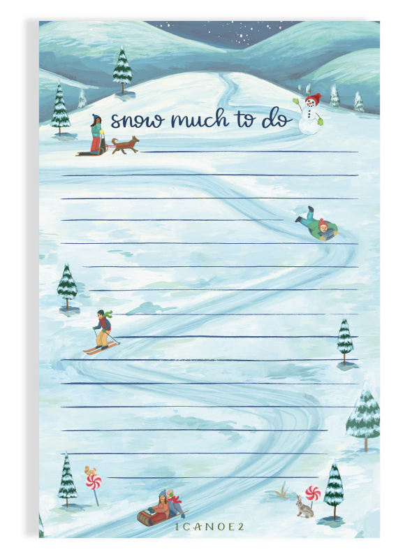 Snow Much To Do Winter Slopes 4×6 Notepad, 1 of 2